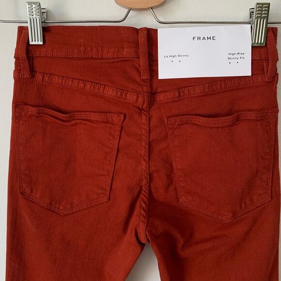 NWT FRAME Le High Skinny Jeans Raw Stagger Hem 24 - Picture 9 of 14